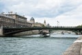 Pont d`Arcole and the Seine in Paris